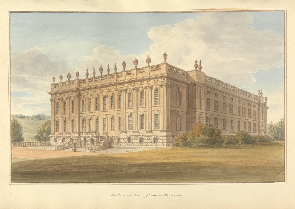 John Buckler - South East View of Chatsworth House