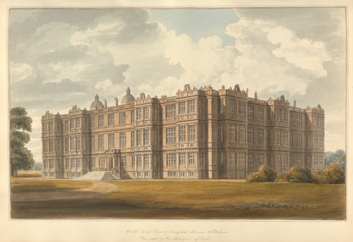 John Buckler - South East View of Longleat House, Wiltshire, the Seat of the Marquis of Bath