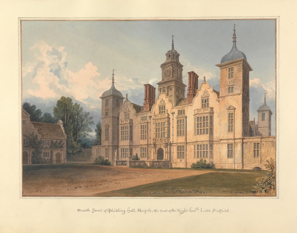 John Buckler - South Front of Blickling Hall, Norfolk: the Seat of the Right Hon’ble Lord Suffield