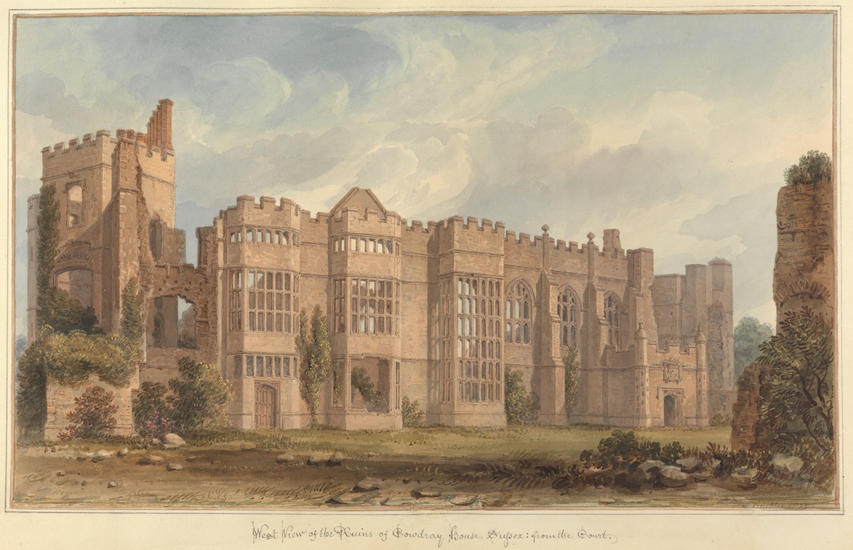 John Buckler - West View of the Ruins of Cowdray House, Sussex: from the Court