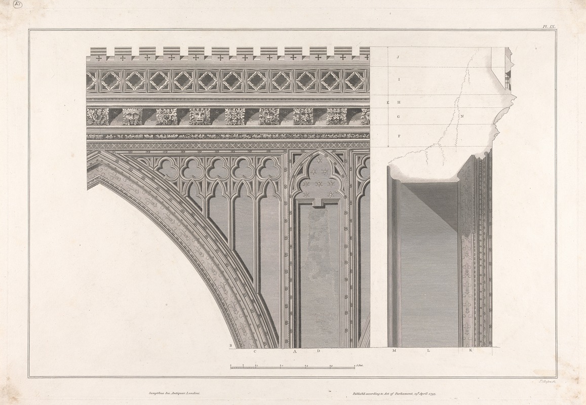 John Topham - Plate IX: St Stephen’s Chapel