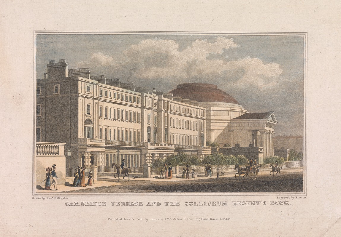 Robert Acon - Cambridge Terrace and the Colliseum Regents Park