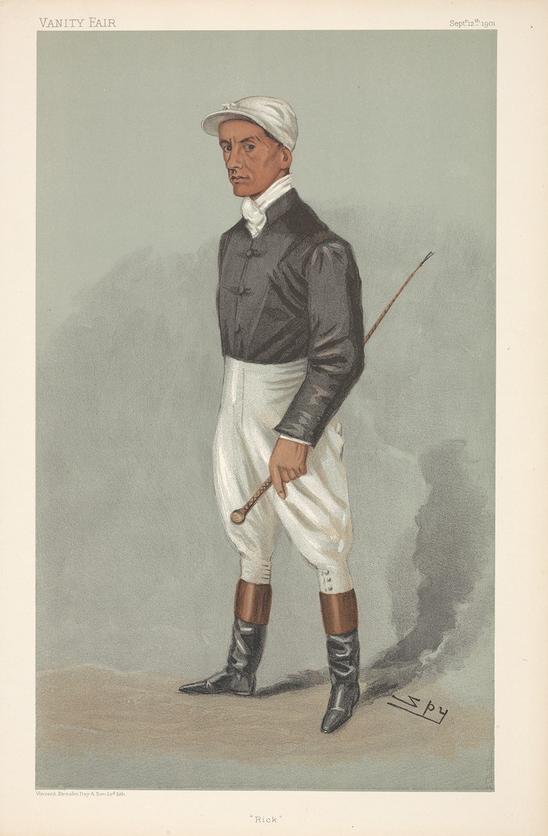 Vincent Robert Alfred Brooks - Jockeys of the Victorian and Edwardian Turf executed by Spy and others for the ‘Vanity Fair’ Series