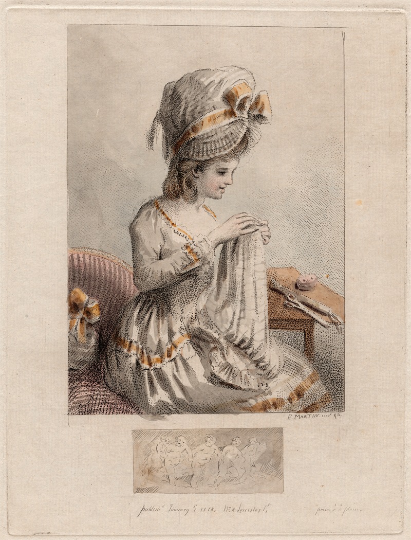 Elias Martin - Young Woman Sewing