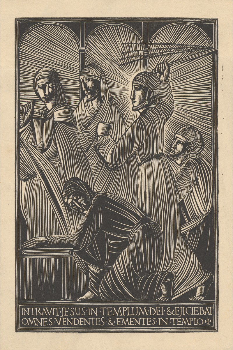 Eric Gill - Jesus Driving the Moneychangers from the Temple