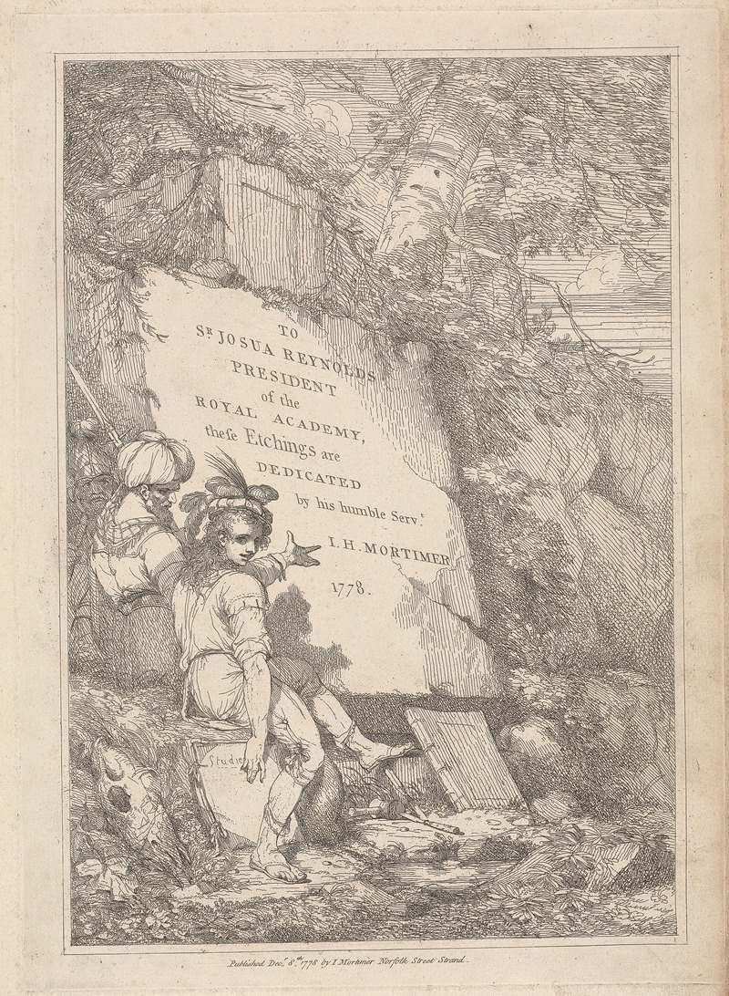 John Hamilton Mortimer - Frontispiece dedicated to Sir Joshua Reynolds