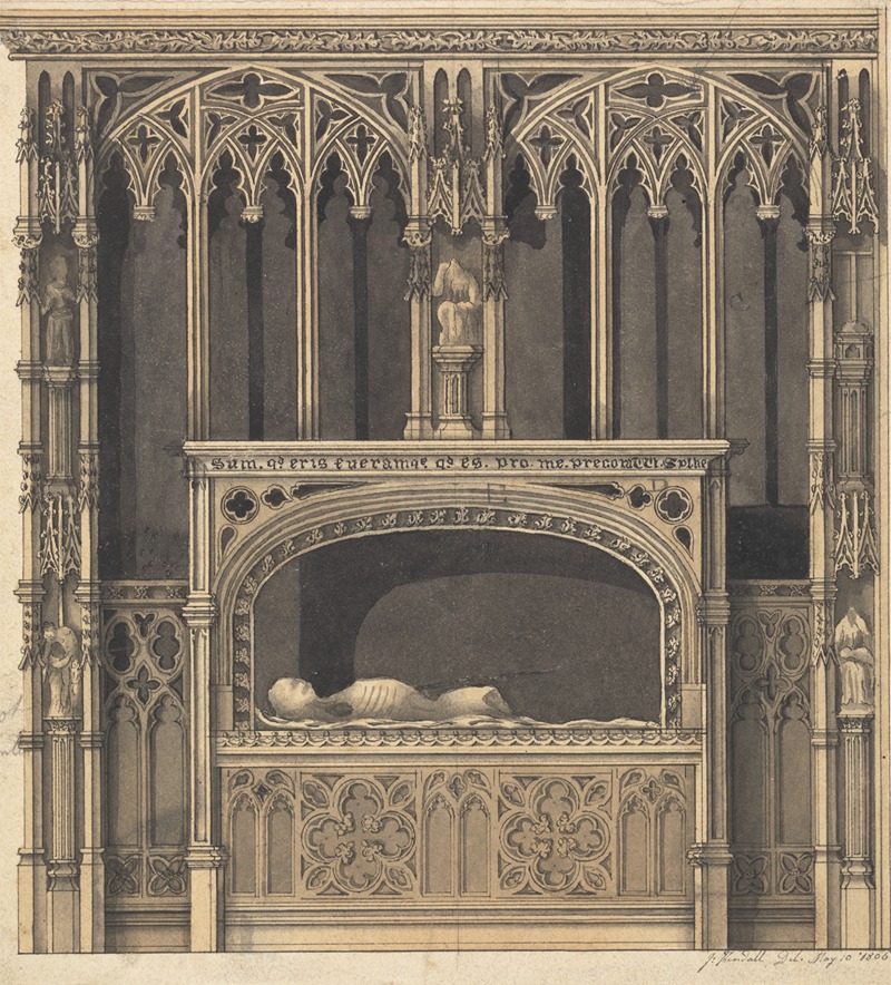 John Kendall - Sarcophagus in a Church