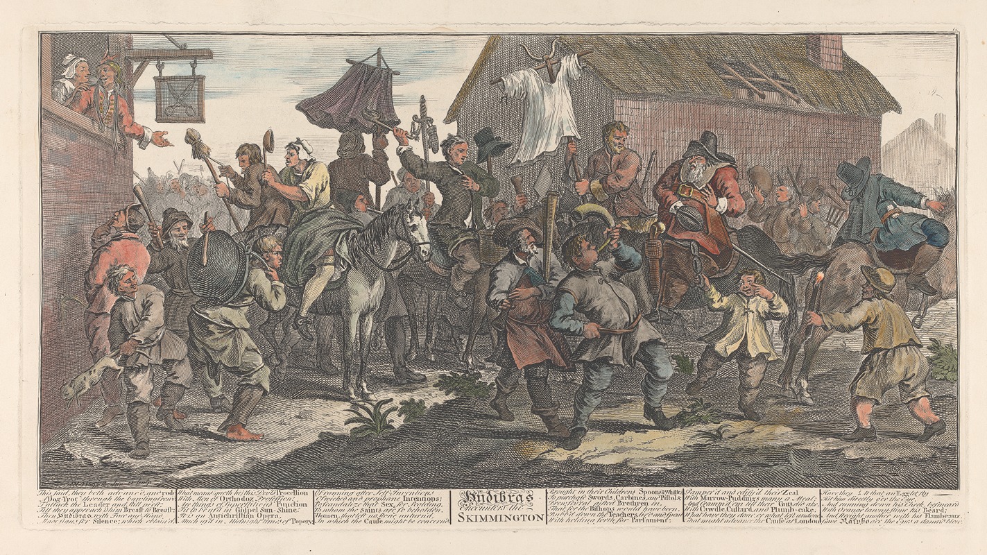 William Hogarth - Large Illustrations to Samuel Butler’s Hudibras; Hudibras and the Skimmington (no.12)