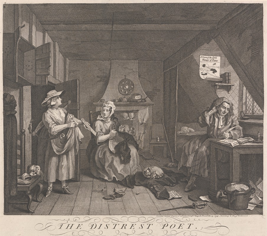William Hogarth - The Distressed Poet