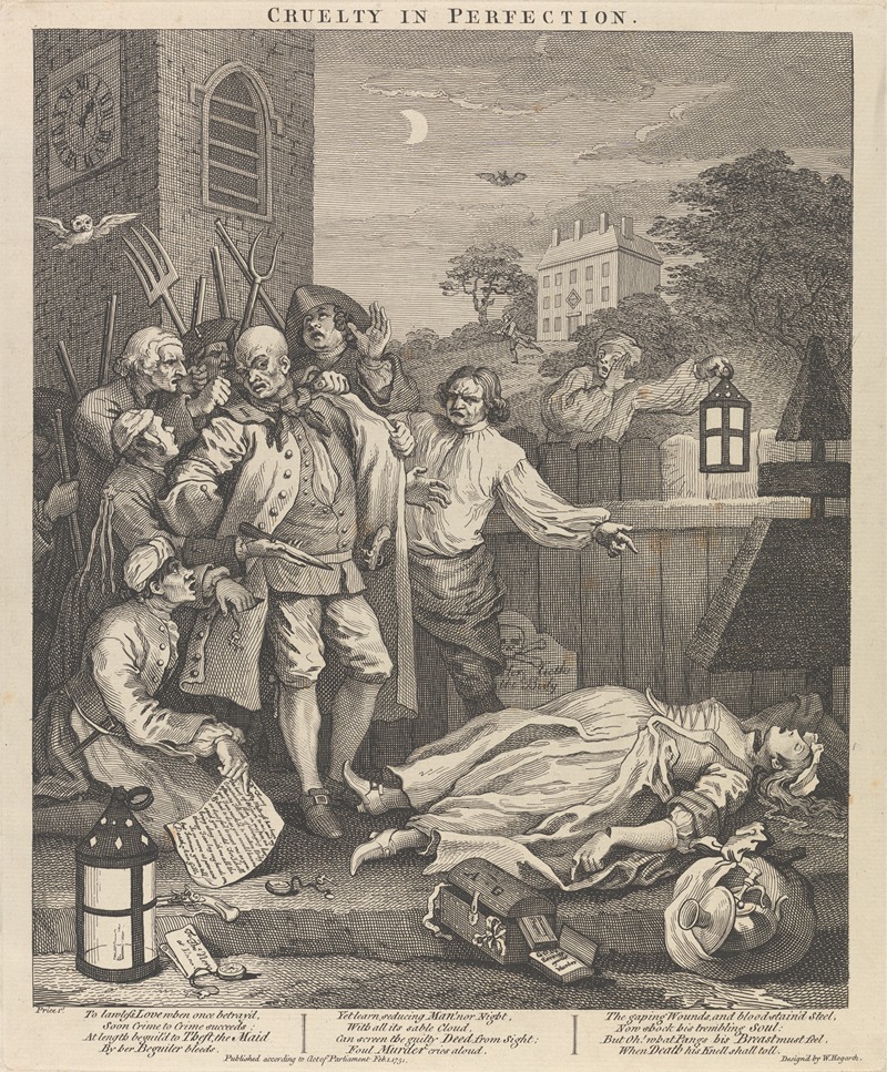 William Hogarth - The Four Stages of Cruelty; Cruelty in Perfection (The Murderer)
