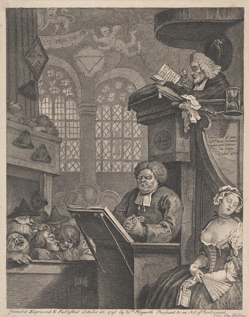 William Hogarth - The Sleeping Congregation