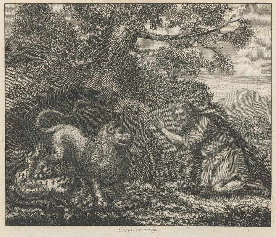 John Wootton - Fable I. The Lion, the Tiger, and the Traveller