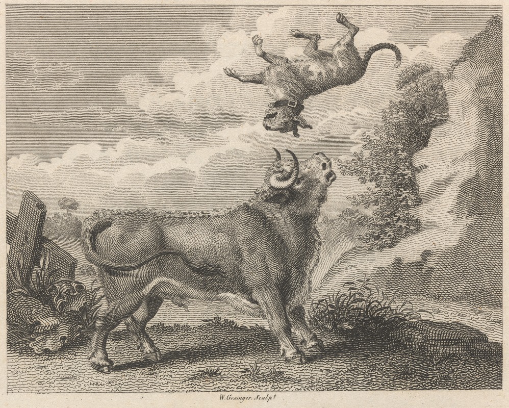 John Wootton - Fable IX. The Bull and the Mastiff