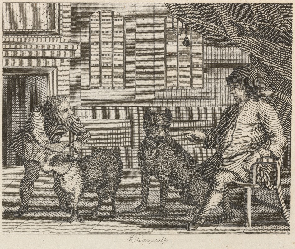 John Wootton - Fable XXVI. The Cur and the Mastiff