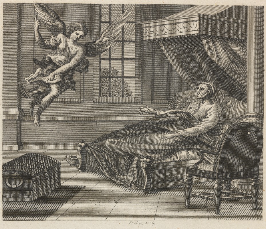 John Wootton - Fable XXVII. The Sick Man and the Angel