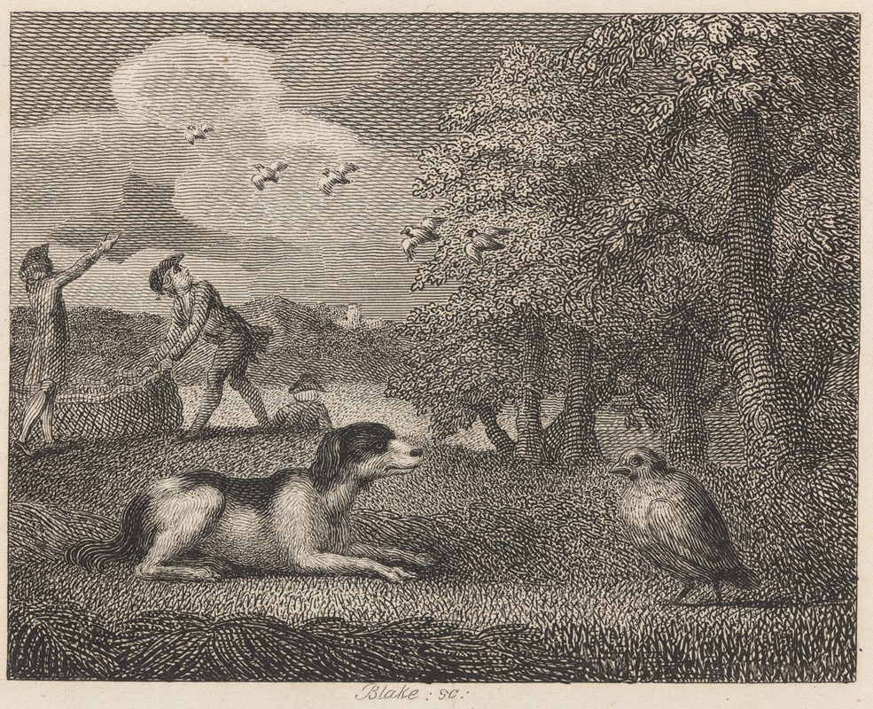 John Wootton - Fable XXX. The Setting-dog and the Partridge