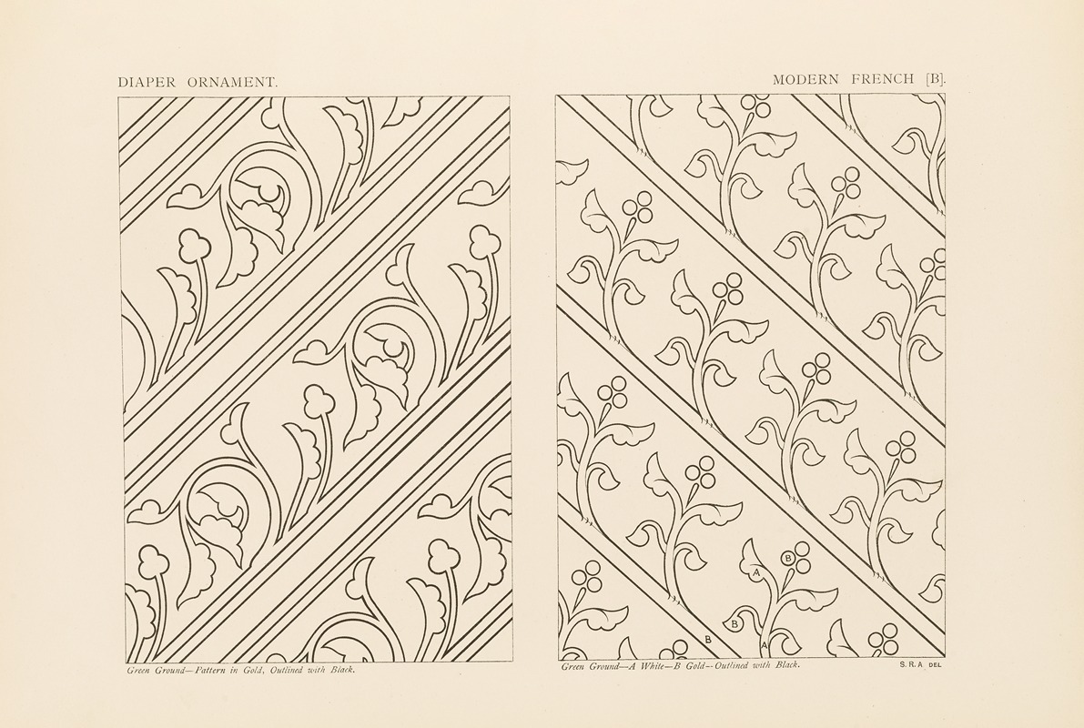 George Ashdown Audsley - Outlines of ornament in the leading styles Pl.43