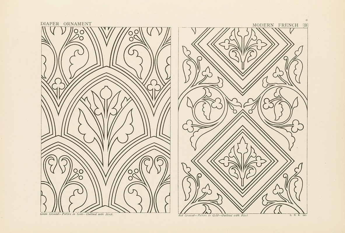 George Ashdown Audsley - Outlines of ornament in the leading styles Pl.44