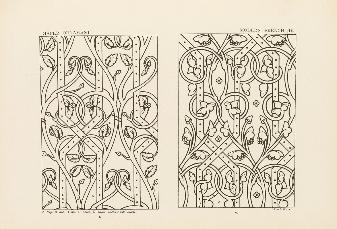 George Ashdown Audsley - Outlines of ornament in the leading styles Pl.46