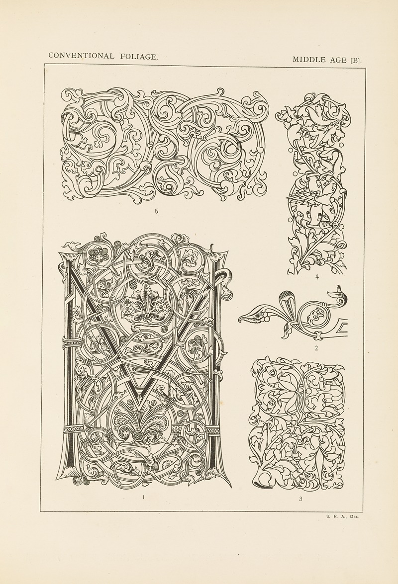 George Ashdown Audsley - Outlines of ornament in the leading styles Pl.54