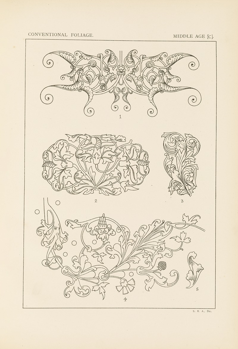 George Ashdown Audsley - Outlines of ornament in the leading styles Pl.55