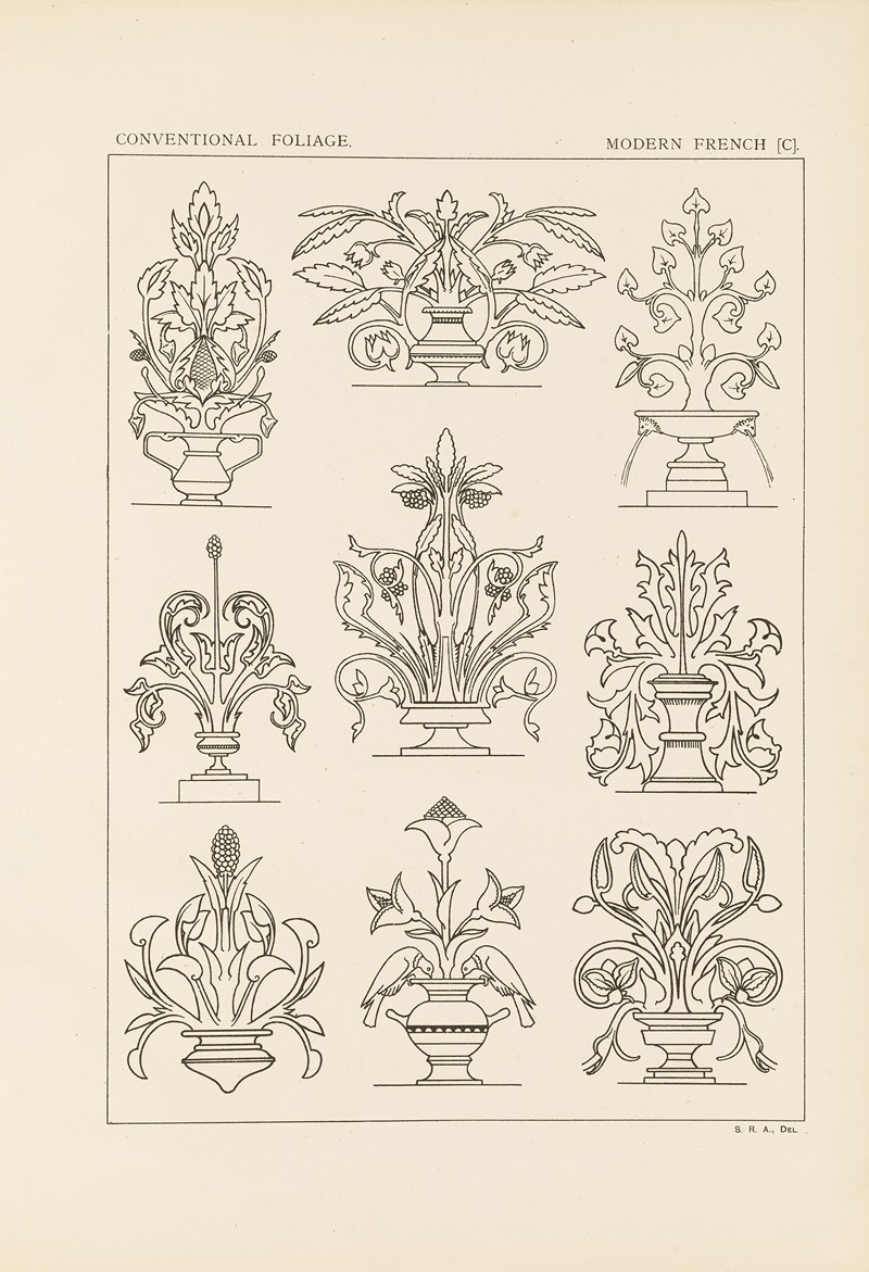George Ashdown Audsley - Outlines of ornament in the leading styles Pl.58