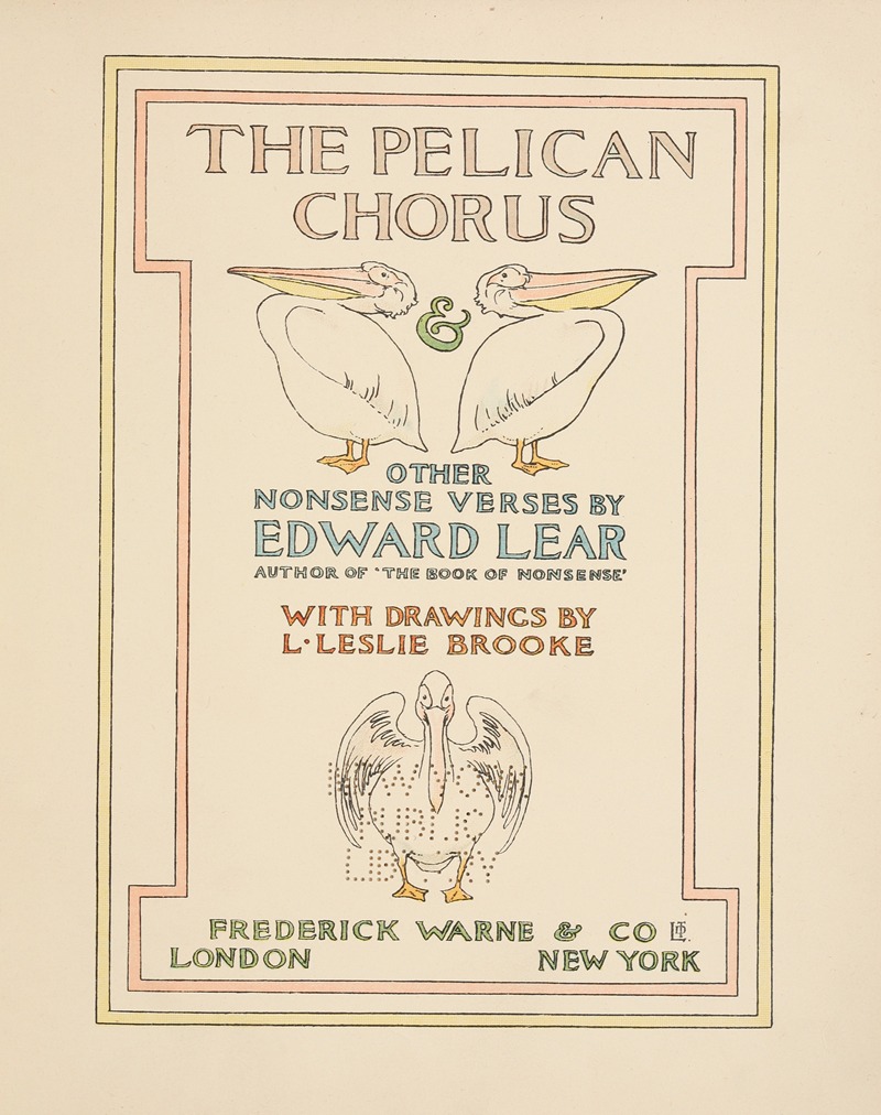 Leonard Leslie Brooke - The pelican chorus & other nonsense verses Pl.1