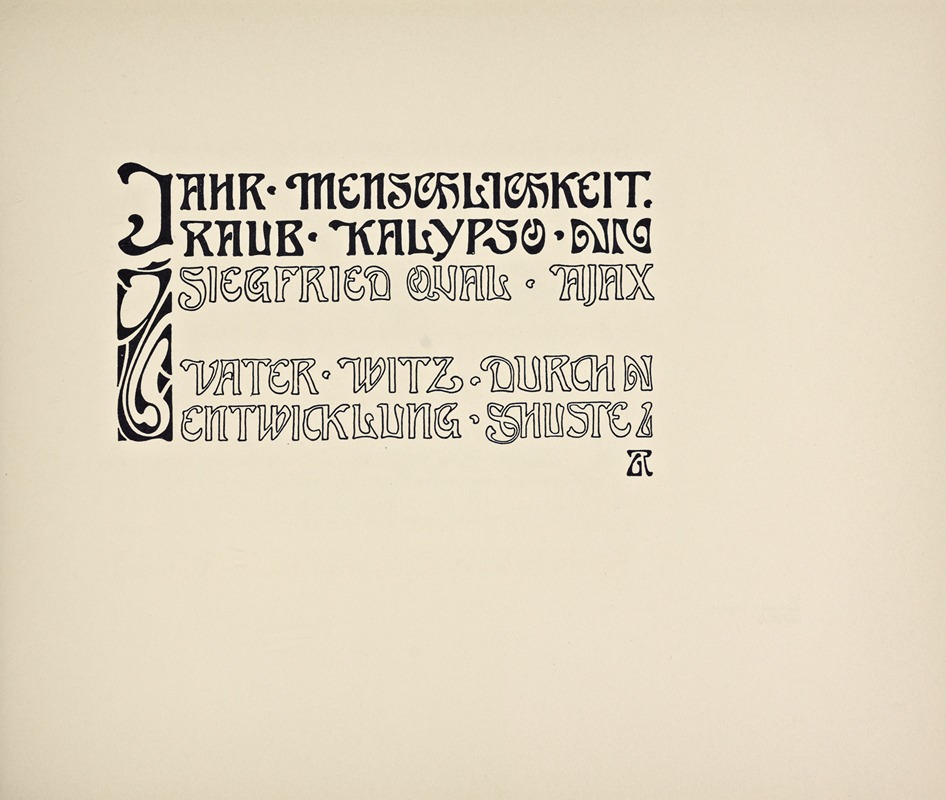 Rudolf von Larisch - Beispiele kunstlerischer Schrift Pl.010