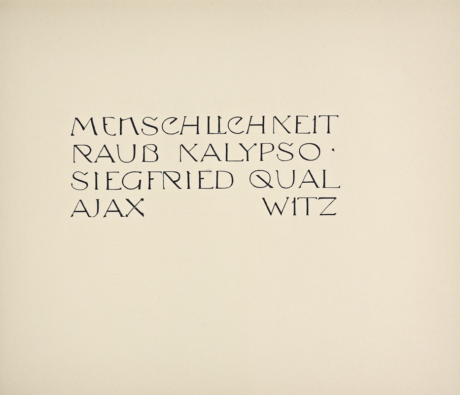 Rudolf von Larisch - Beispiele kunstlerischer Schrift Pl.012
