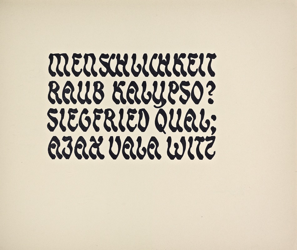 Rudolf von Larisch - Beispiele kunstlerischer Schrift Pl.025