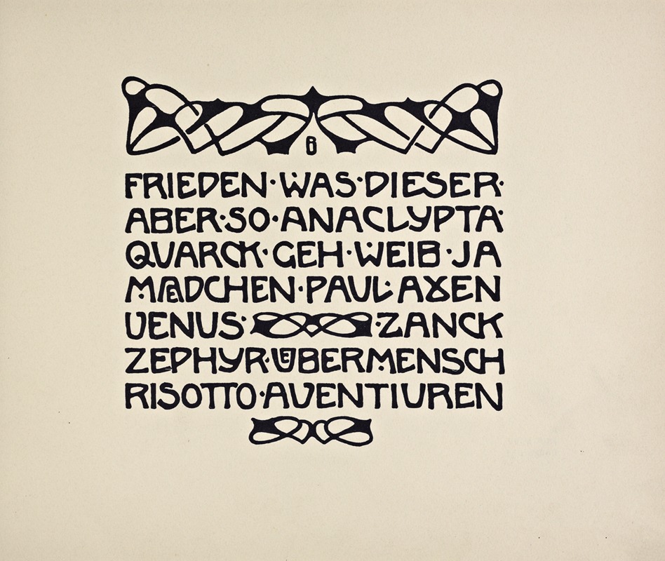 Rudolf von Larisch - Beispiele kunstlerischer Schrift Pl.035