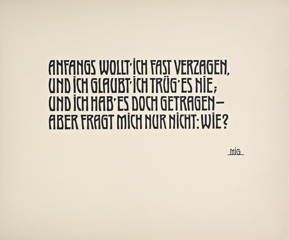 Rudolf von Larisch - Beispiele kunstlerischer Schrift Pl.077