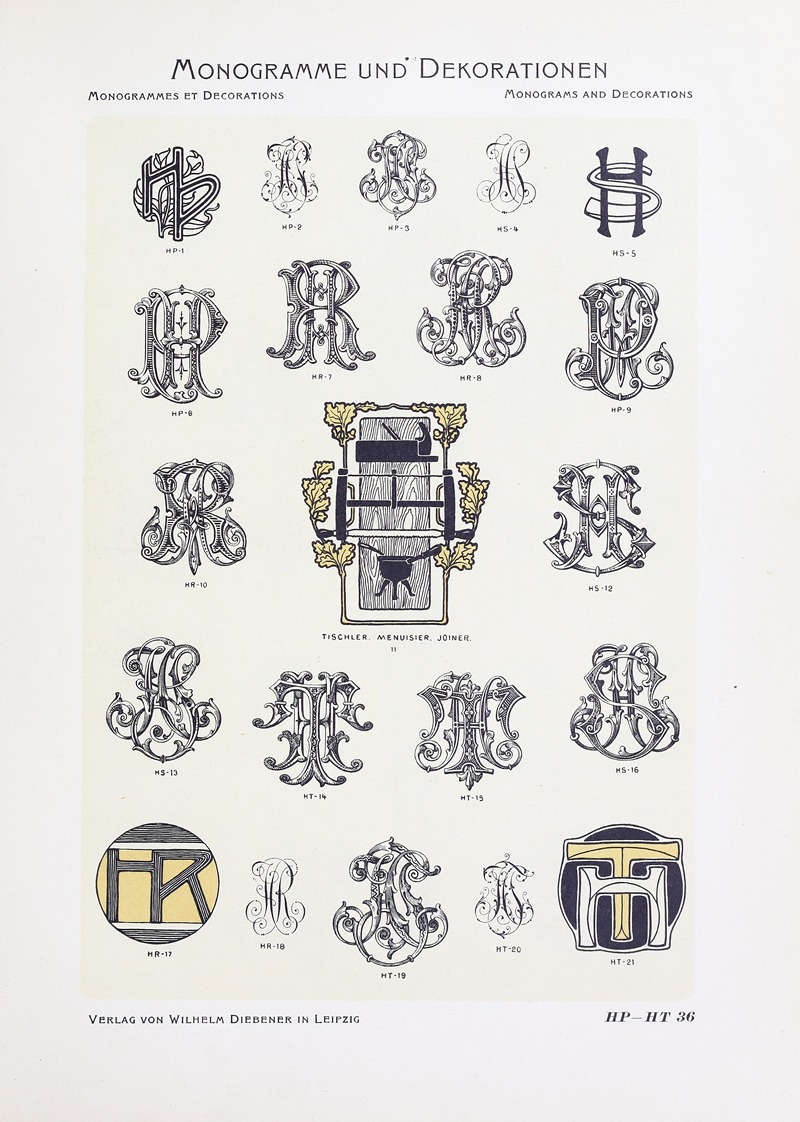 Wilhelm Diebener - Monogrammes und Dekorationen Pl.036