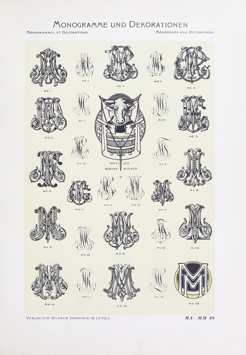 Wilhelm Diebener - Monogrammes und Dekorationen Pl.048