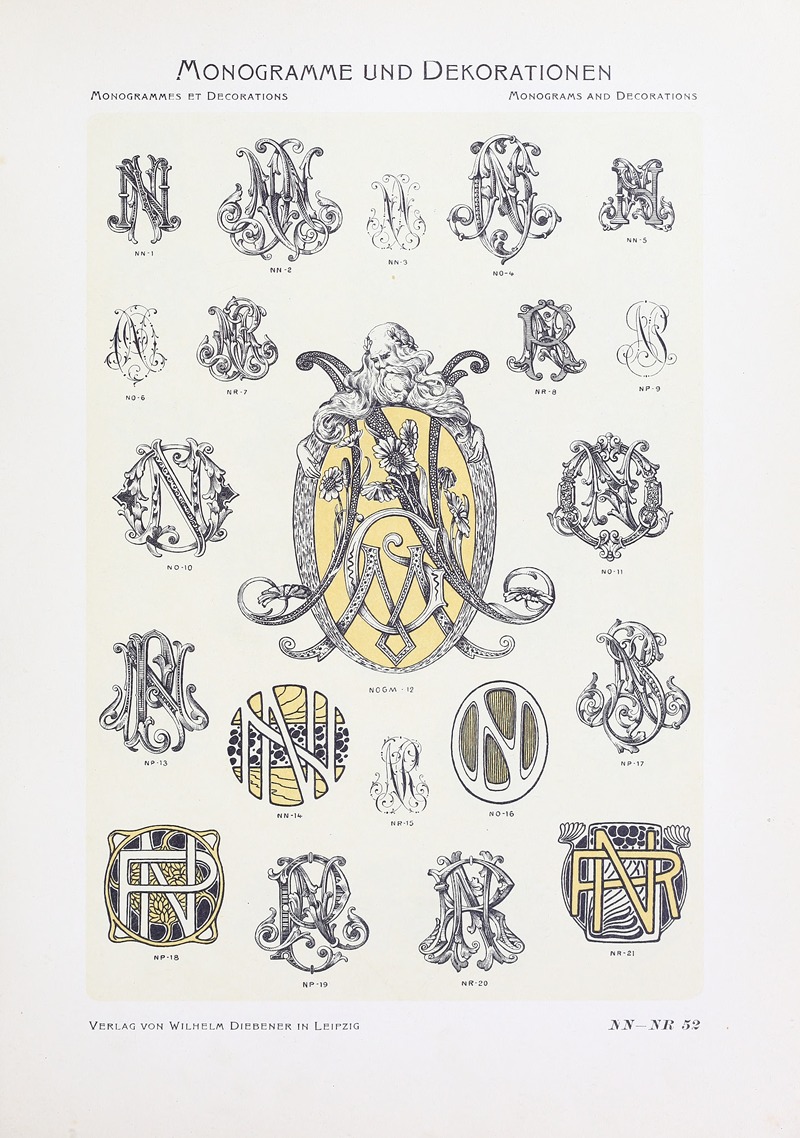 Wilhelm Diebener - Monogrammes und Dekorationen Pl.052