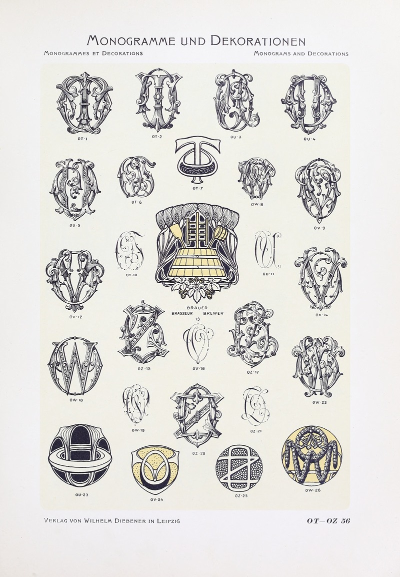 Wilhelm Diebener - Monogrammes und Dekorationen Pl.056