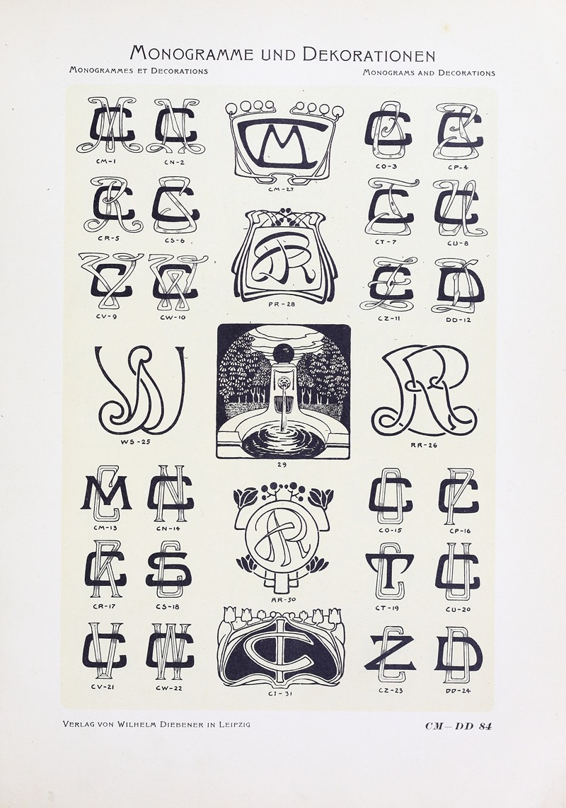 Wilhelm Diebener - Monogrammes und Dekorationen Pl.084