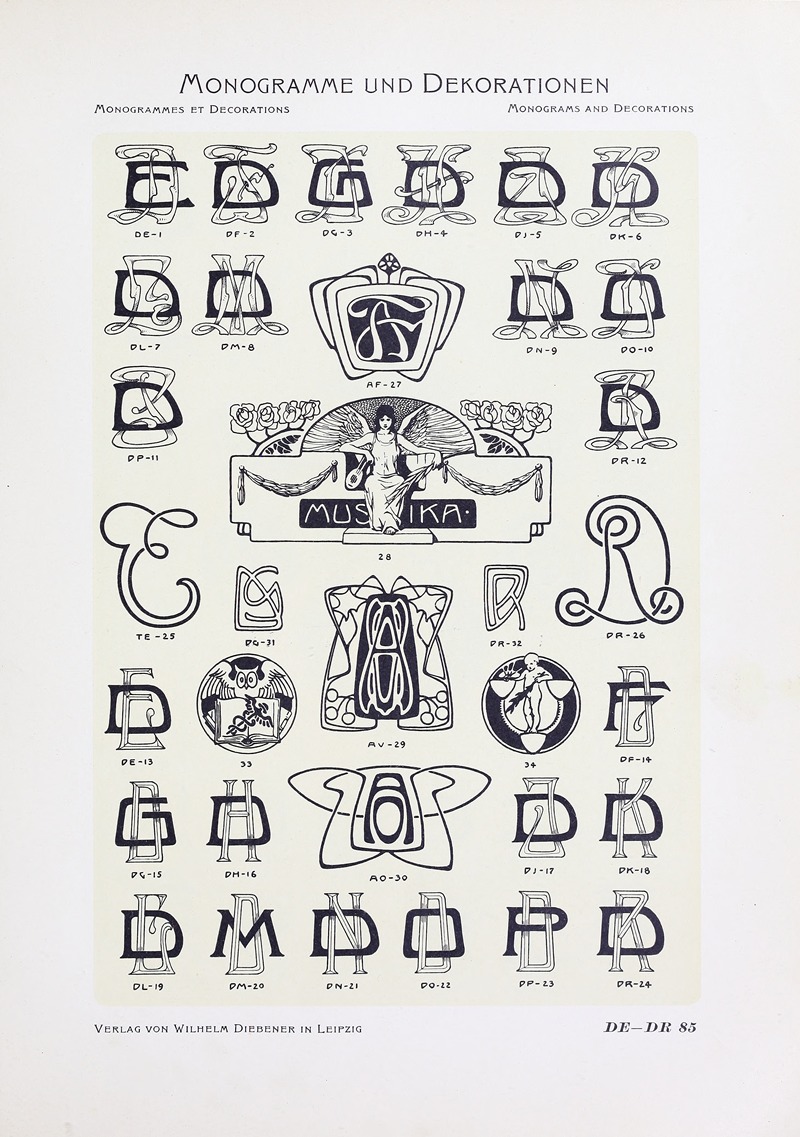 Wilhelm Diebener - Monogrammes und Dekorationen Pl.085