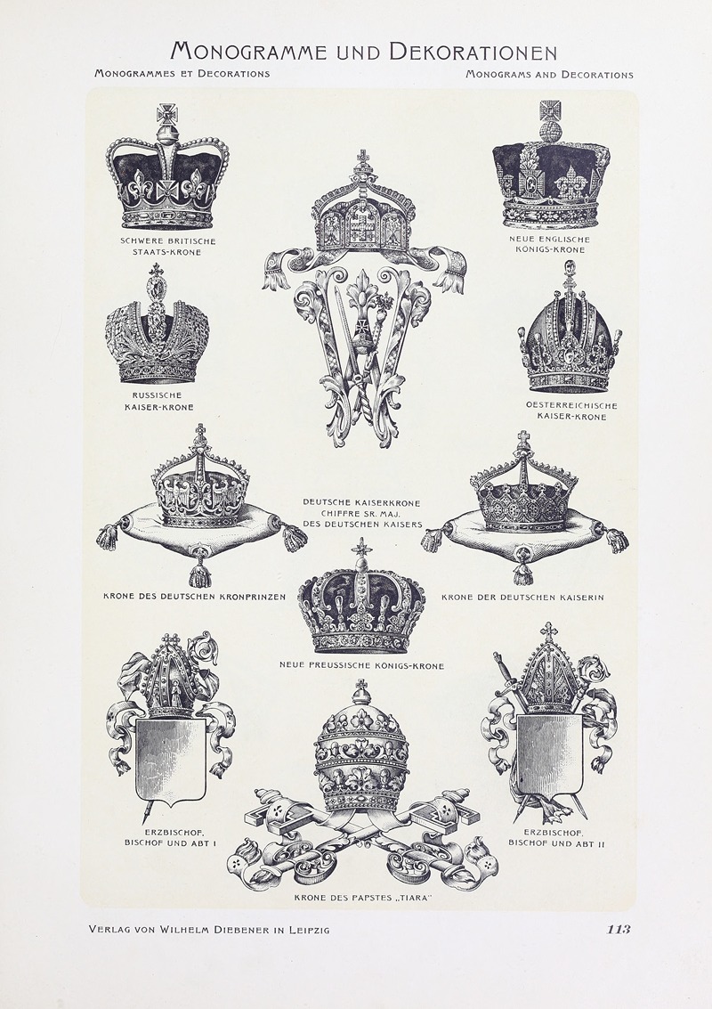 Wilhelm Diebener - Monogrammes und Dekorationen Pl.113