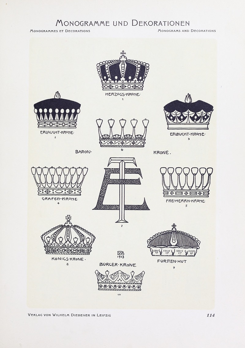 Wilhelm Diebener - Monogrammes und Dekorationen Pl.114