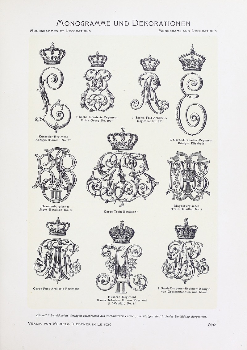 Wilhelm Diebener - Monogrammes und Dekorationen Pl.120