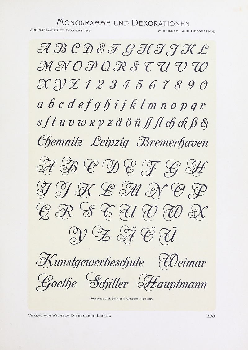 Wilhelm Diebener - Monogrammes und Dekorationen Pl.123