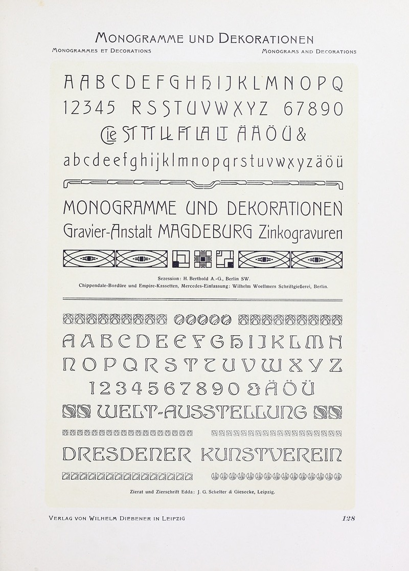 Wilhelm Diebener - Monogrammes und Dekorationen Pl.128