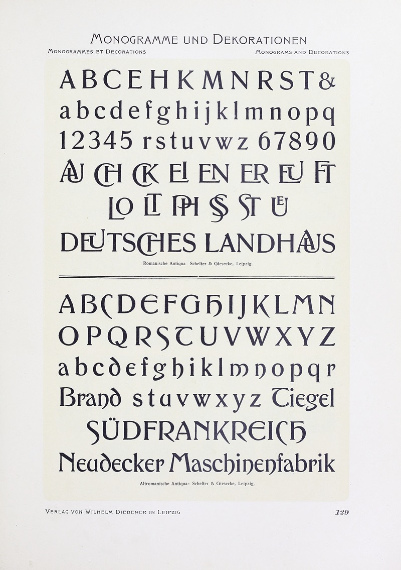 Wilhelm Diebener - Monogrammes und Dekorationen Pl.129