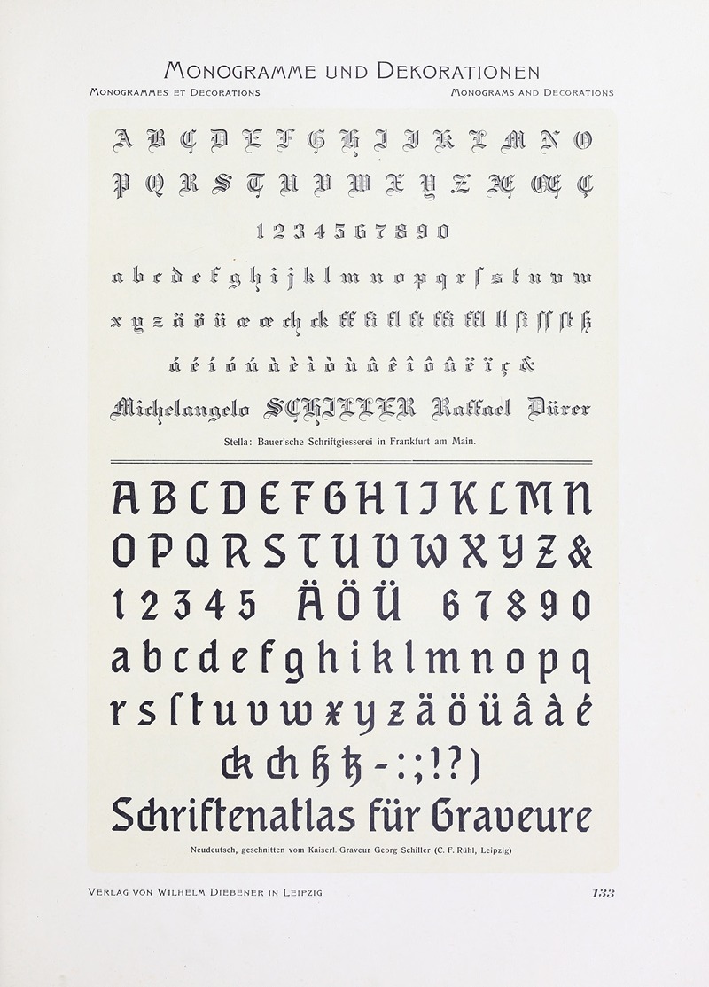 Wilhelm Diebener - Monogrammes und Dekorationen Pl.133