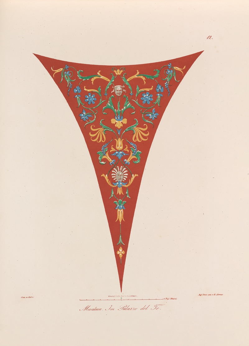 Wilhelm Zahn - Ornamente aller klassischen Kunst-Epochen nach den Originalien in ihren eigenthümlichen Farben Pl.012