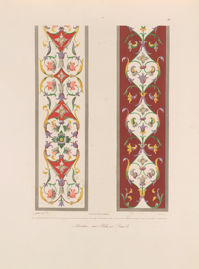 Wilhelm Zahn - Ornamente aller klassischen Kunst-Epochen nach den Originalien in ihren eigenthümlichen Farben Pl.034