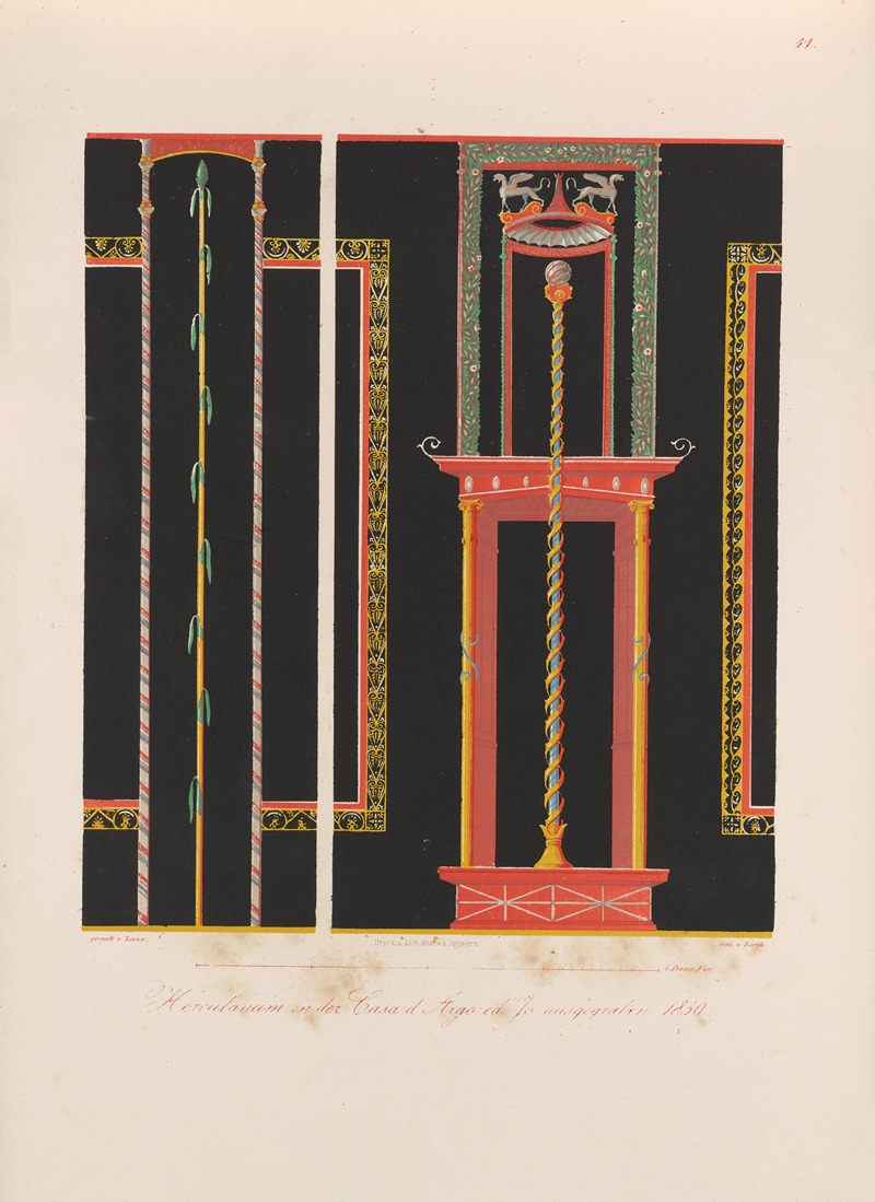 Wilhelm Zahn - Ornamente aller klassischen Kunst-Epochen nach den Originalien in ihren eigenthümlichen Farben Pl.041