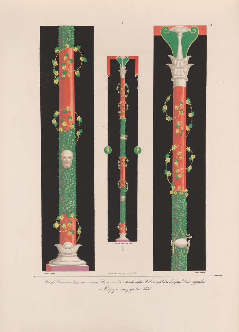 Wilhelm Zahn - Ornamente aller klassischen Kunst-Epochen nach den Originalien in ihren eigenthümlichen Farben Pl.054