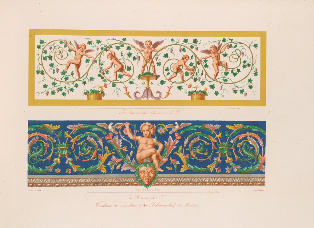 Wilhelm Zahn - Ornamente aller klassischen Kunst-Epochen nach den Originalien in ihren eigenthümlichen Farben Pl.071